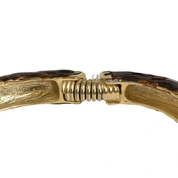 Kenneth Lane KJL Snake Hinged Bracelet Clear Crystal Paved Red Eyes Enamel Body - Picture 7 of 8